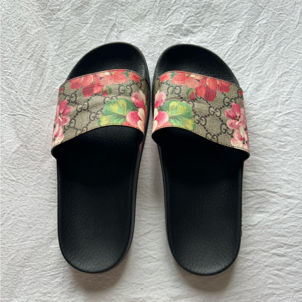 Gucci floral slides